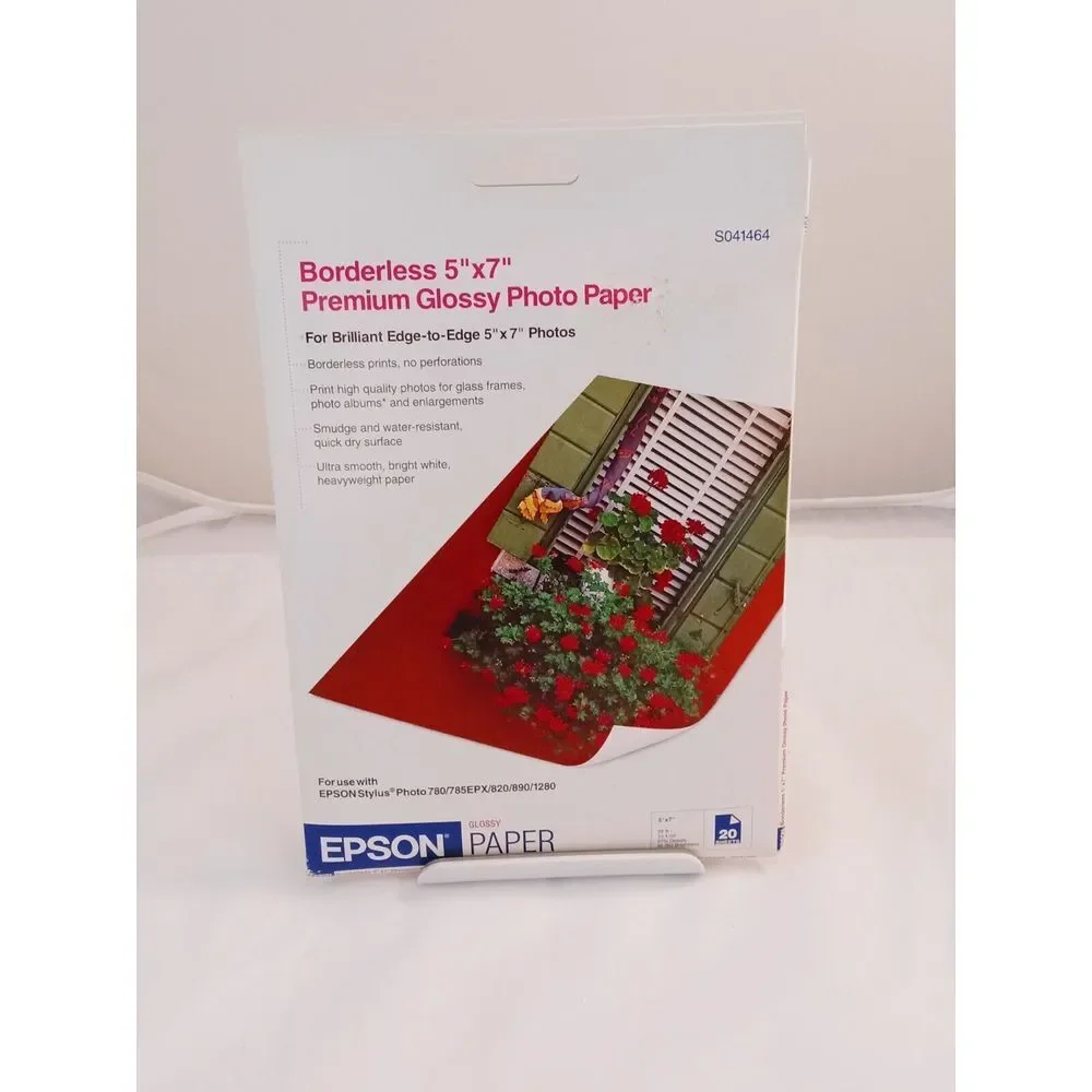Epson Premium 5x7 Glossy Borderless‎ Photo Paper - 20 Sheets